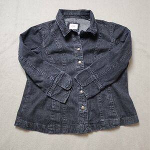 Live a Little Dark wash denim, jean jacket Sz 2x